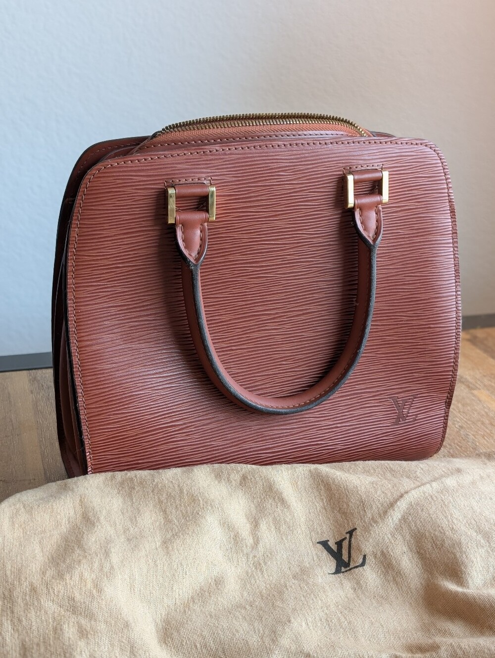 Louis Vuitton Epi Pont Neuf PM with Gold Hardware